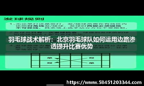 羽毛球战术解析：北京羽毛球队如何运用边路渗透提升比赛优势